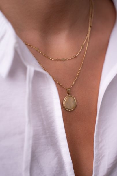 Atelier necklace with round charm - long