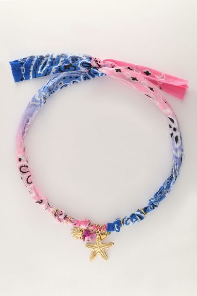 Bandana necklace with starfish charm 