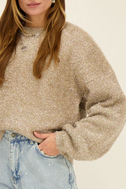 Beige party sweater