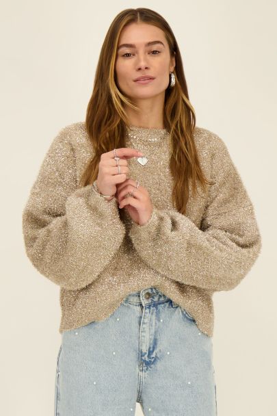 Beige party sweater