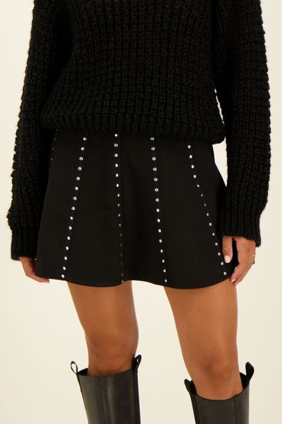 Black skirt with studs