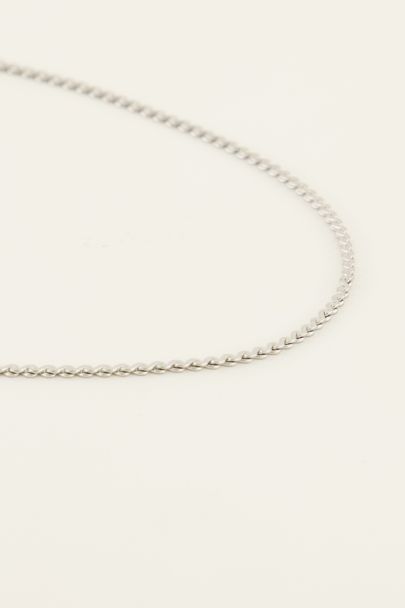 Long flat chain necklace