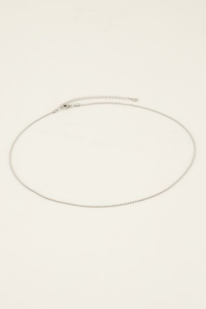 Custom flat chain mid-length necklace