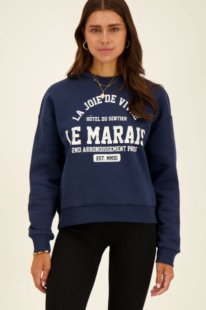 Navy blue sweatshirt Le Marais