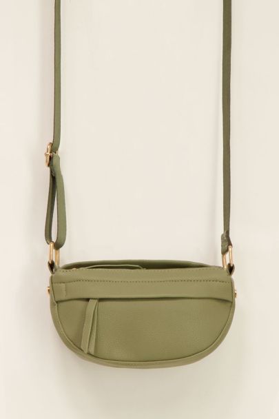 Dark green cross body bag with extra compartment | My Jewellery