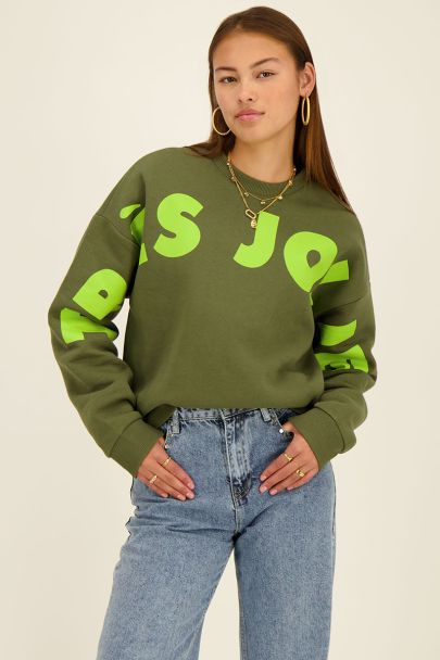 Groene sweater très jolie