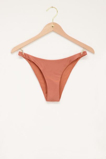 Copper shiny V-shape bikini bottom