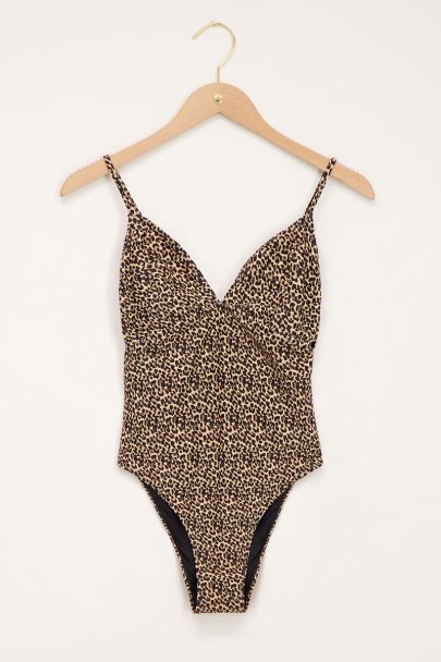 Leopard cross back swimsuit