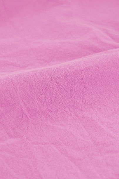 Pink linen look wrap top