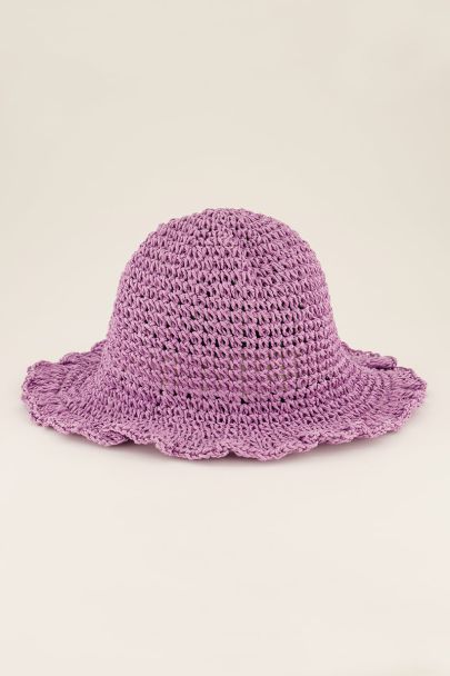 Lilac wicker hat  | My Jewellery
