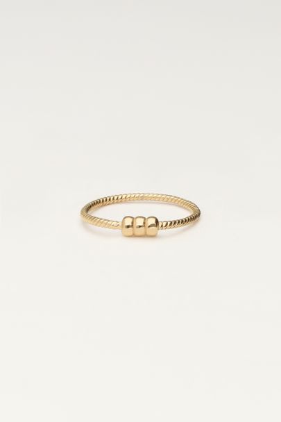 Minimalist ring with texture and three domes | My Jewellery