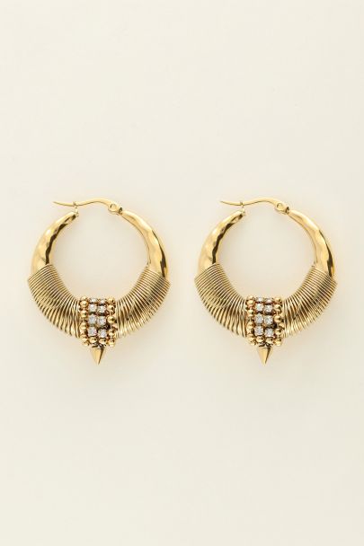 Statement hoop earrings with beads | My Jewellery