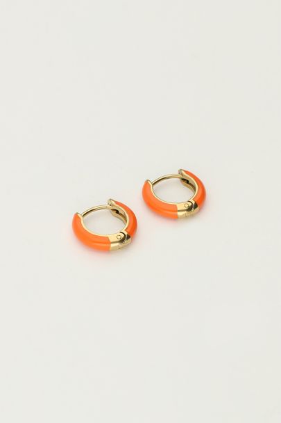 Candy small hoop earrings orange | My Jewellery