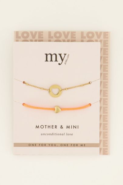 Orange mother & mini bracelet | My Jewellery