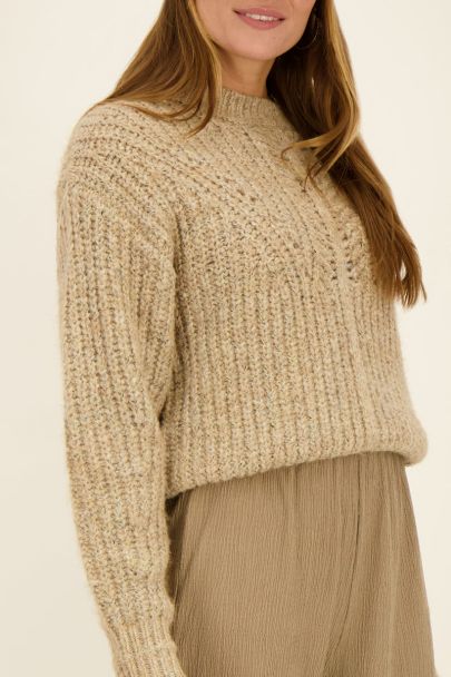 Taupe knitted jumper