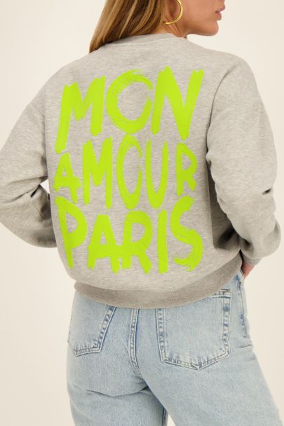 Grey sweatshirt mon amour Paris