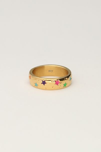 Candy ring with colourful stars | My Jewellery