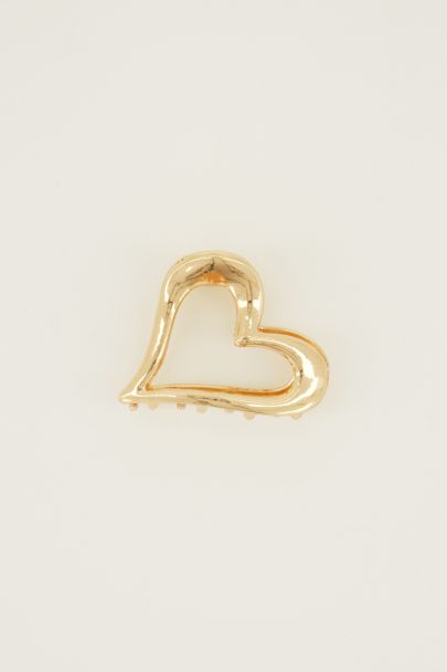 Gold heart hairclip | My Jewellery