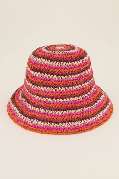 Multicoloured striped bucket hat | My Jewellery