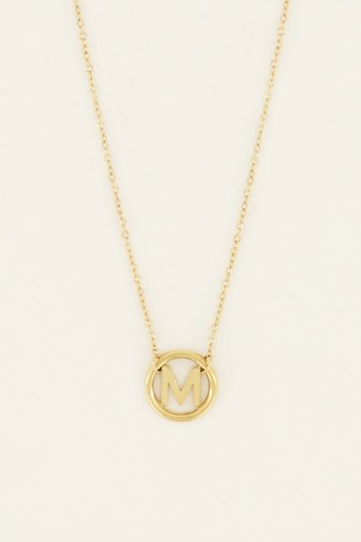 Necklace with initial in round charm | My Jewellery