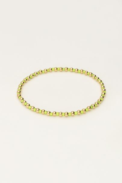 Ocean elastic bracelet with lime beads | My Jewellery