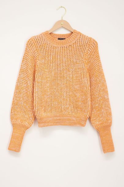 Chunky knit orange sweater