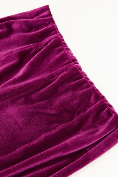 Legging violet fendu en velours 
