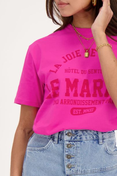 Roze T-shirt Le Marais