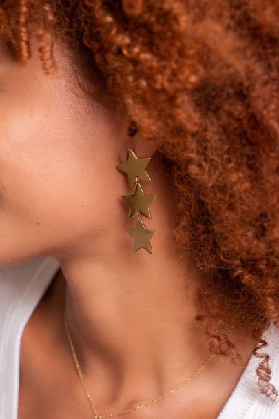 Three stars statement earrings