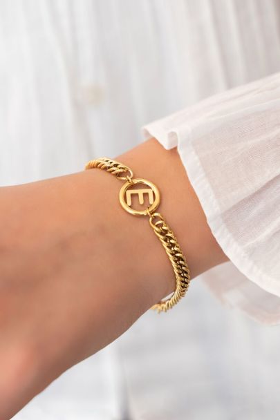 Bracelet with chunky initials