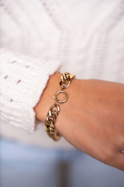 Iconic chain bracelet with round clasp
