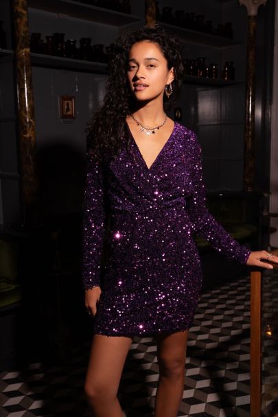 Purple dress with sequins
