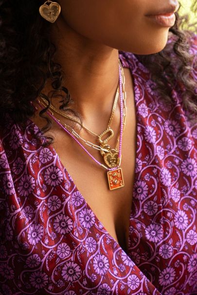 Mystic necklace with orange charm