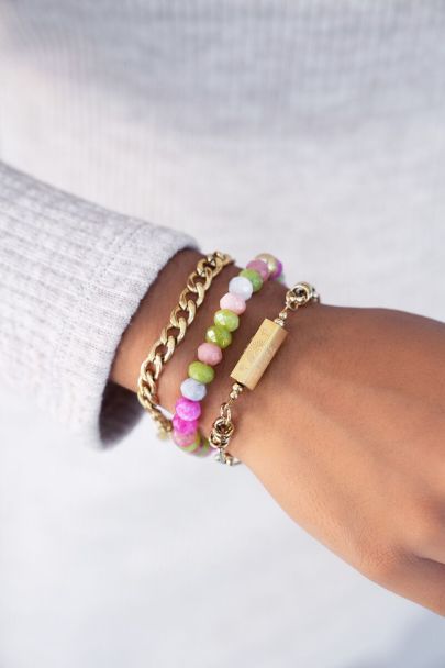 Multicoloured beaded bracelet