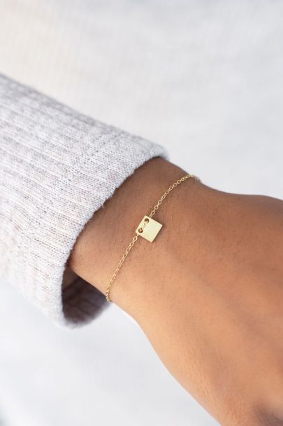 Bracelet with square charm