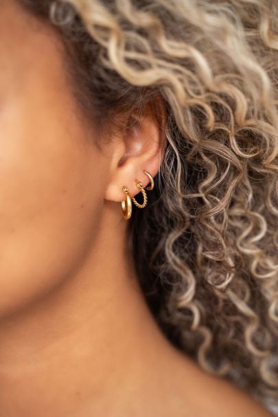 Trio of hoop earrings