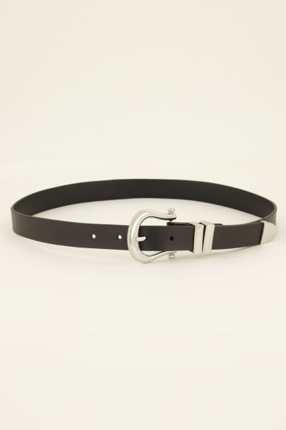 Black belt basic with silver buckle | My Jewellery