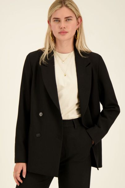 Black double breasted blazer
