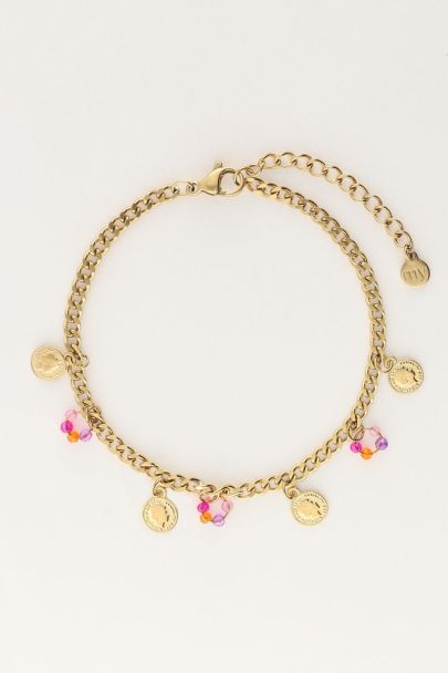 Bracelet avec perles et maxi pièces 