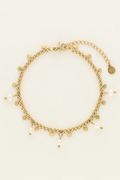 Bracelet with small coins & pearls | My Jewellery