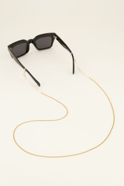 Gold pearl sunglasses chain | My Jewellery