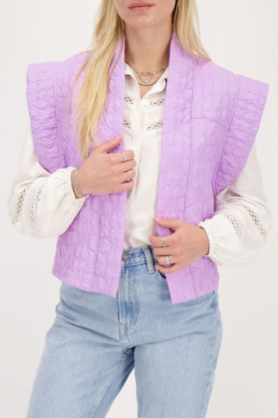 Lilac padded gilet