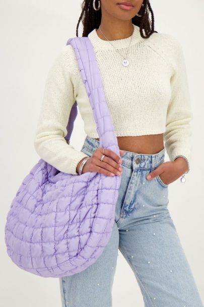 sac matelassé lilas XL 