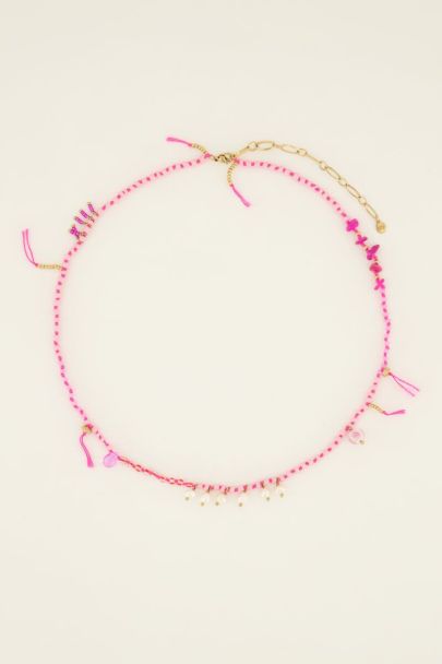Sunchasers pearl necklace with pink beads | My Jewellery