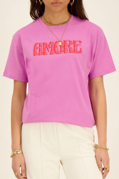 T-shirt rose Amore