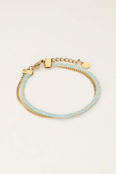 Double bracelet with chain & rope