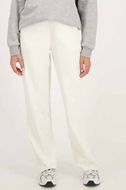 Pantalon blanc élastique