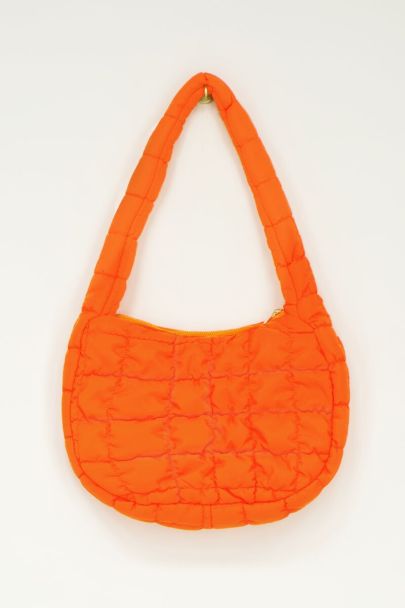 Orange puffer shoulder bag | My Jewellery