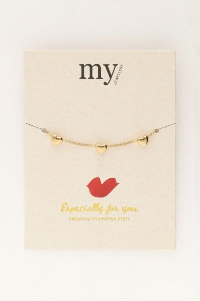 Valentine's bracelet with five hearts | My Jewellery