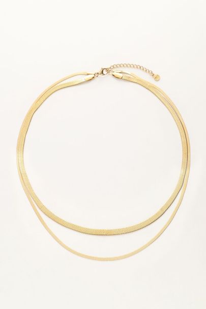 Double flat chain link necklace | My Jewellery